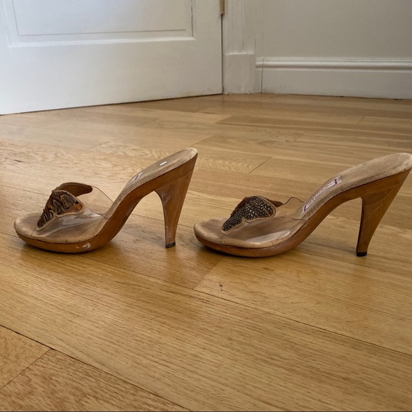 Vintage Butterfly Heel Sandals by Sun Moc Size 6 - Picture 6 of 7